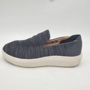 Freewaters Womens TRVL Loafers Moccasins Shoes Black White‎ Stripe Slip On 9